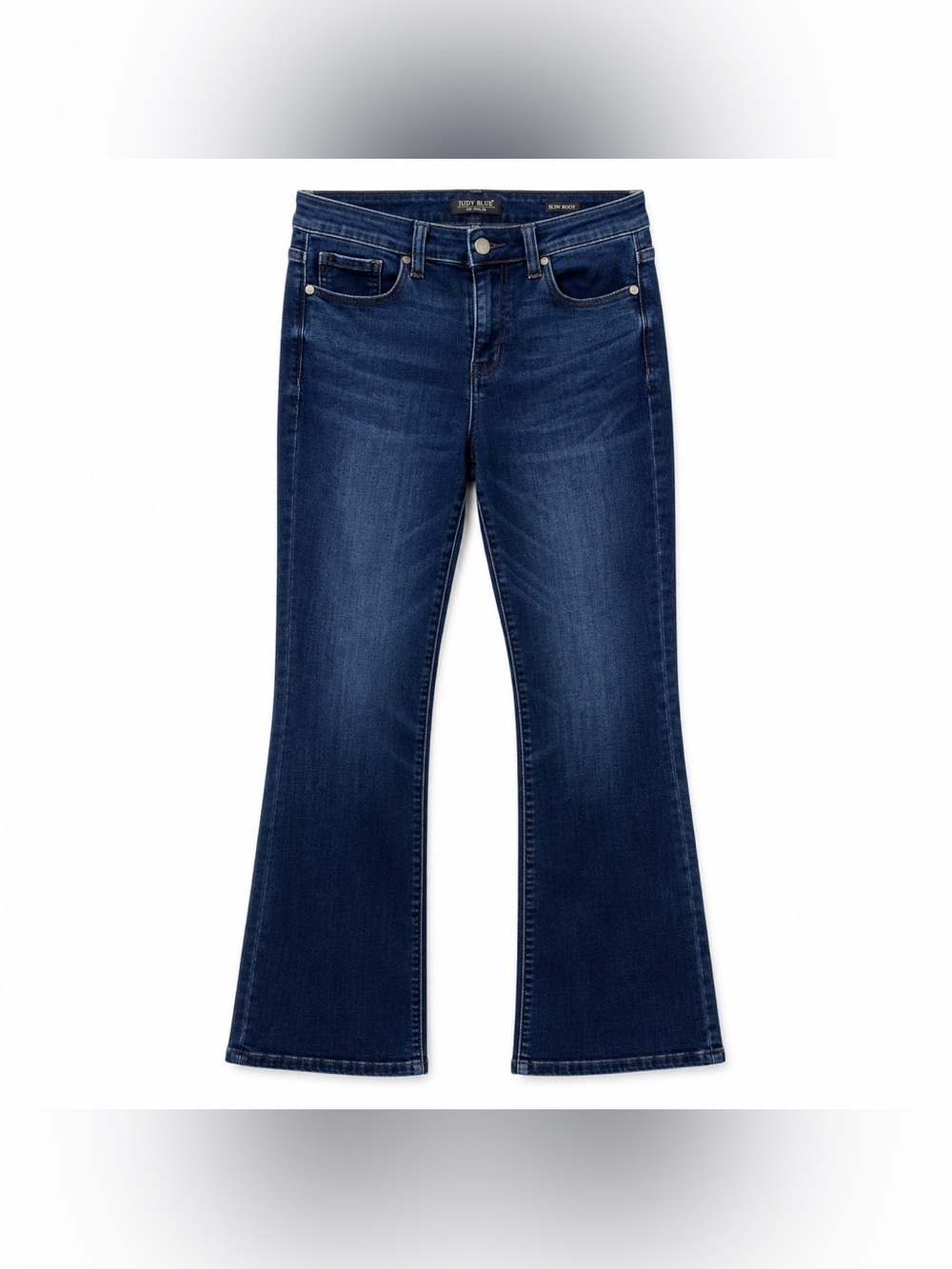 Judy Blue Slim Boot Cut Jeans Mid Rise Stretch Denim Size 27 Dark Wash - Picture 2 of 14